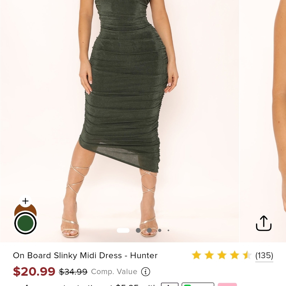 Elegant Green Midi Dress